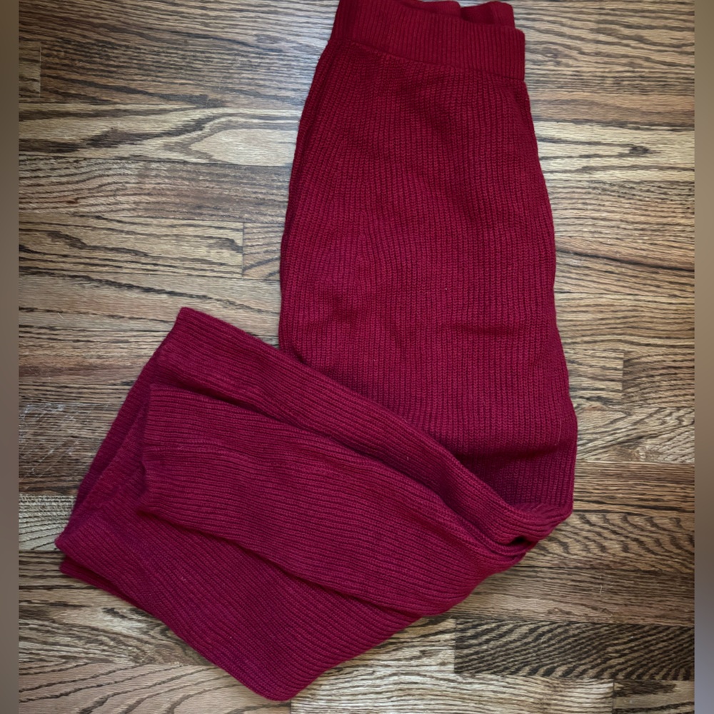 CashSoft Shaker-Stitch Sweater Pants - Picture 3 of 4